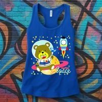 Cute Outer Space Bear Astronaut Women's Tank Top thumb 3