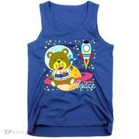 Cute Outer Space Bear Astronaut Tank Top thumb 0
