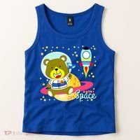 Cute Outer Space Bear Astronaut Tank Top thumb 2
