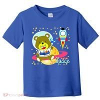 Cute Outer Space Bear Astronaut Toddler T-Shirt thumb 0