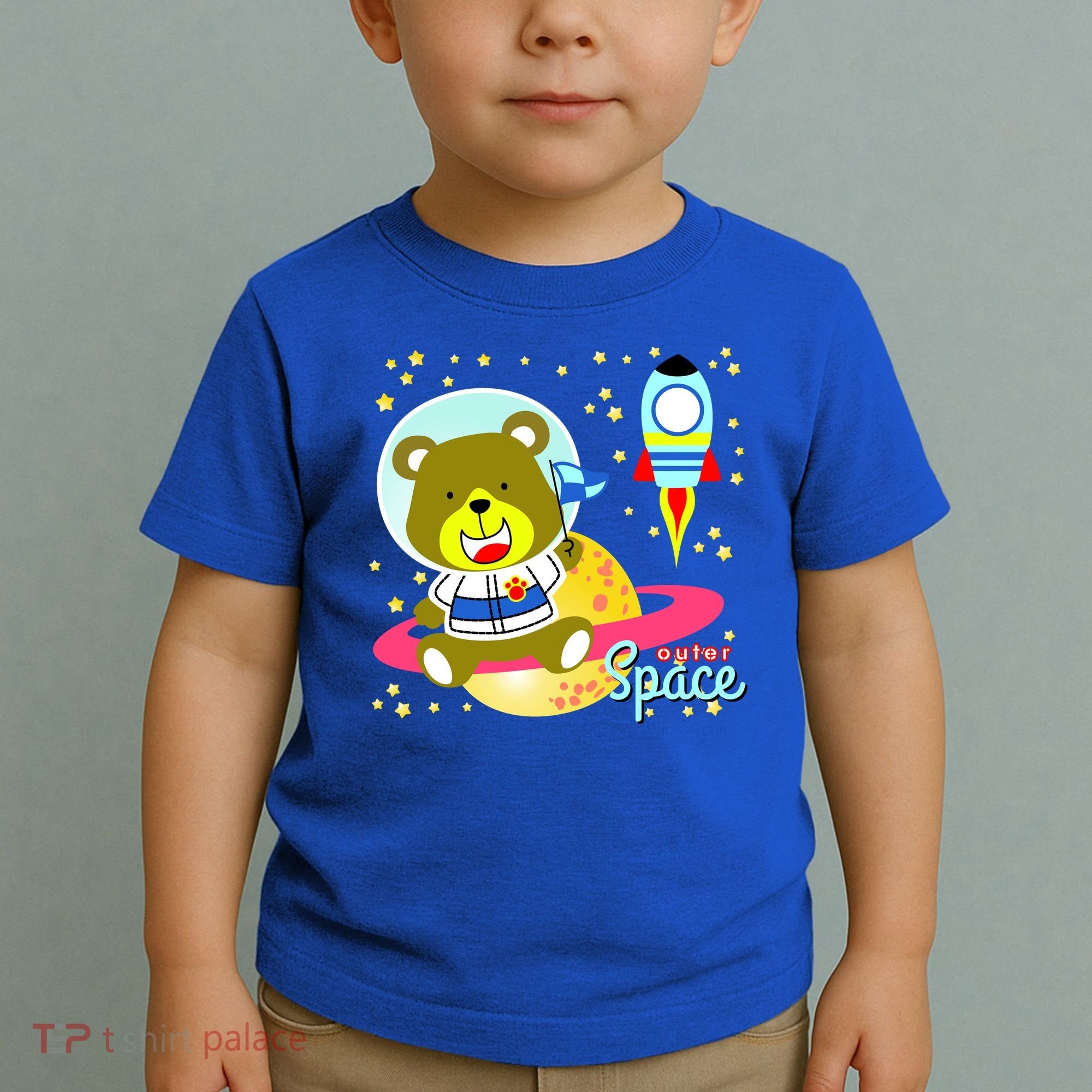 Cute Outer Space Bear Astronaut Toddler T-Shirt