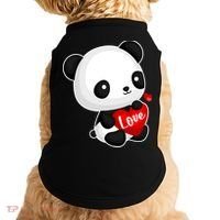 Cute Panda Holding A  Heart Doggie Tank thumb 0