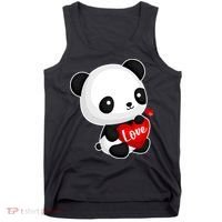 Cute Panda Holding A  Heart Tank Top thumb 0