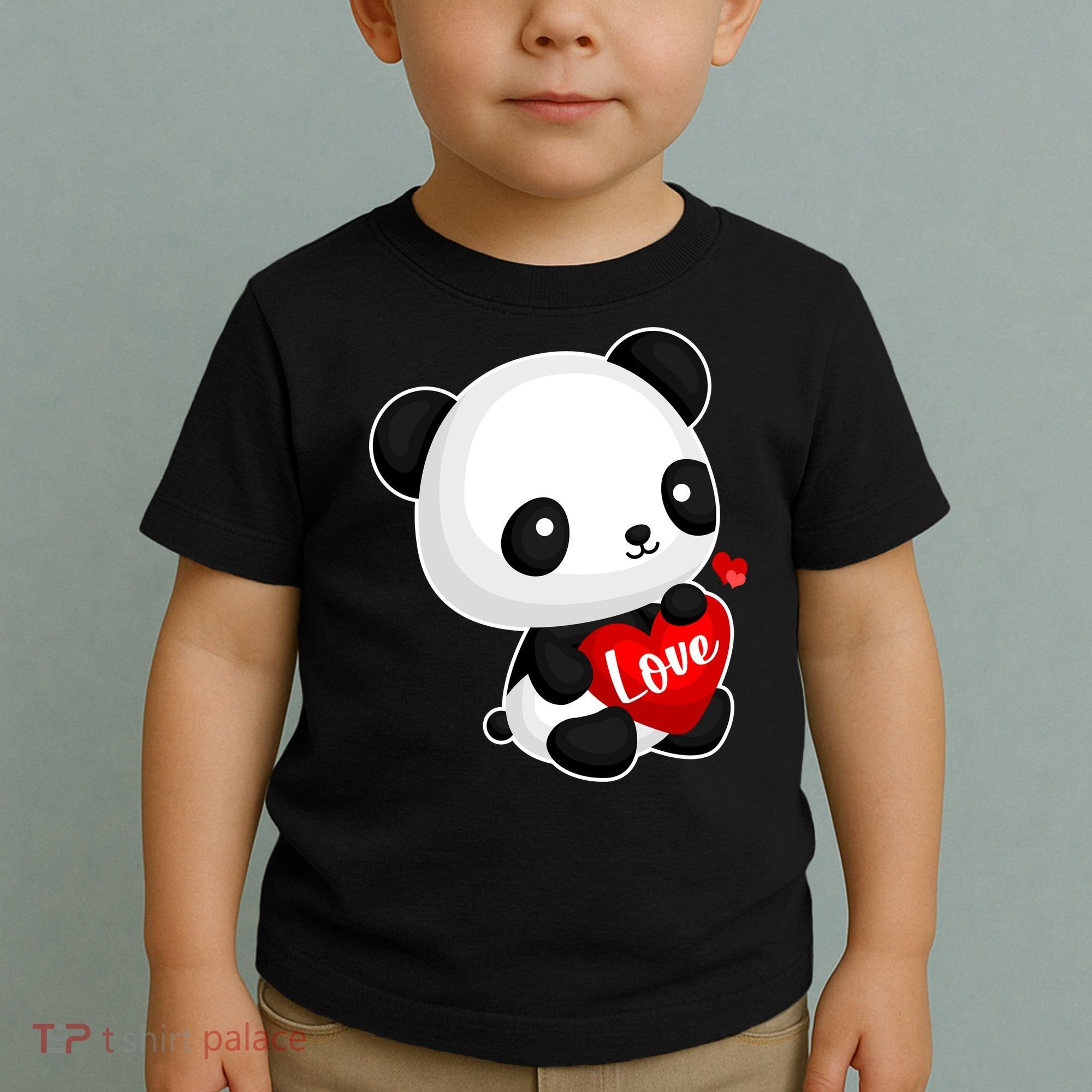 Cute Panda Holding A  Heart Toddler T-Shirt