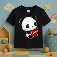 Cute Panda Holding A  Heart Toddler T-Shirt thumb 3