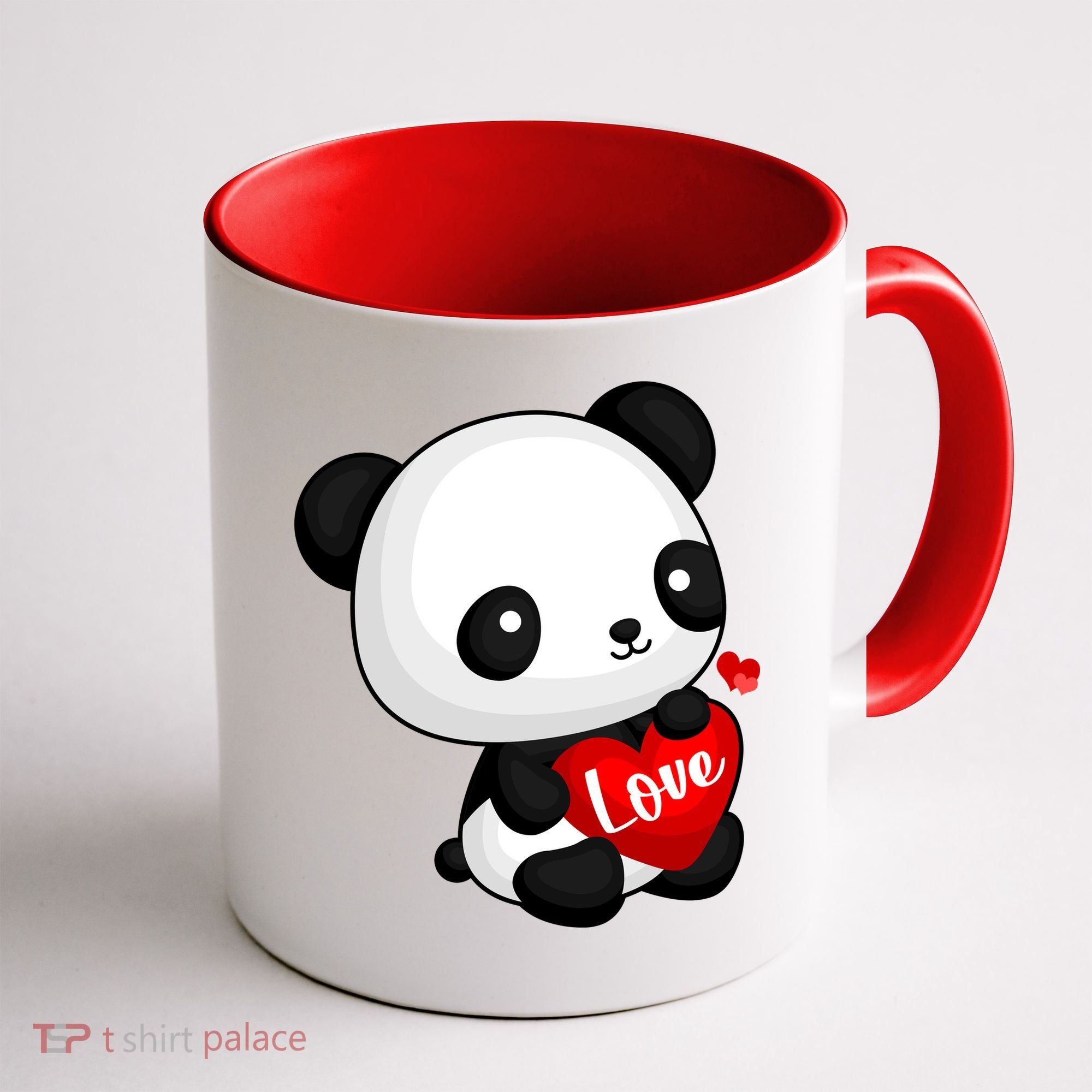 Cute Panda Holding A  Heart Coffee Mug