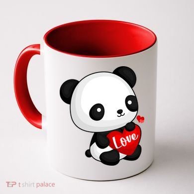 Cute Panda Holding A  Heart Coffee Mug