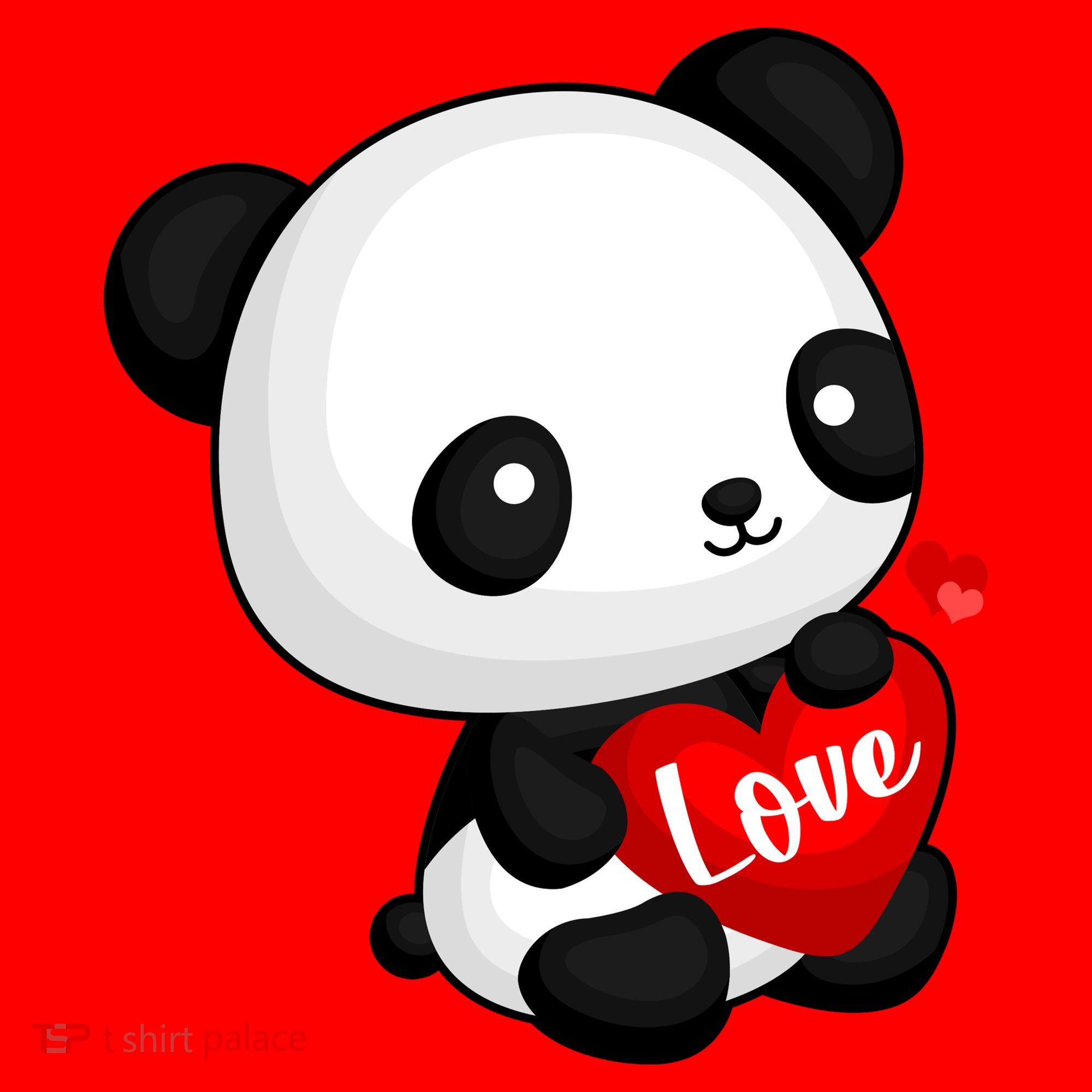 Cute Panda Holding A  Heart Coffee Mug