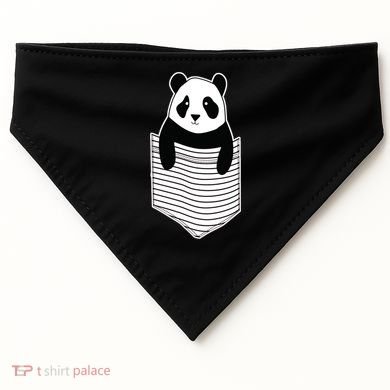 Cute Panda Pocket USA-Made Doggie Bandana