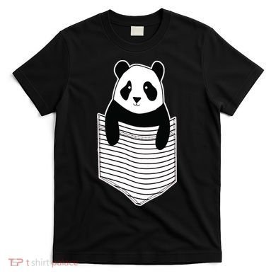 Cute Panda Pocket T-Shirt