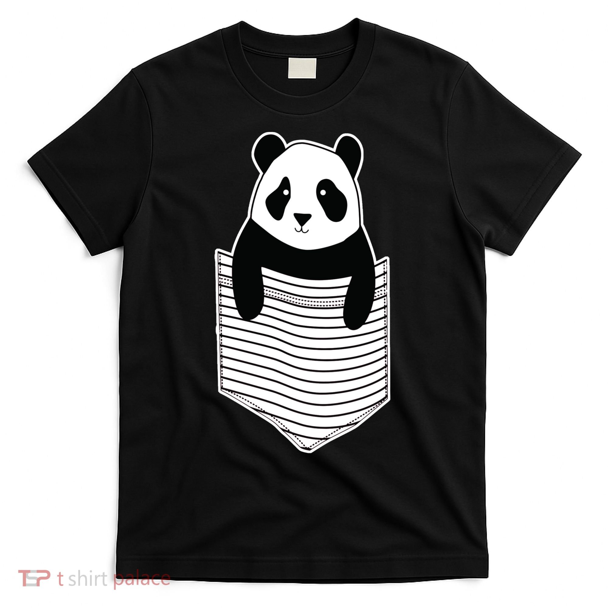 Cute Panda Pocket T-Shirt
