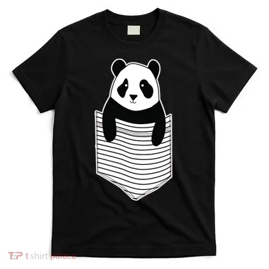 Cute Panda Pocket T-Shirt