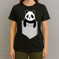 Cute Panda Pocket T-Shirt thumb 4
