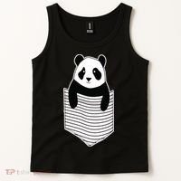 Cute Panda Pocket Tank Top thumb 2