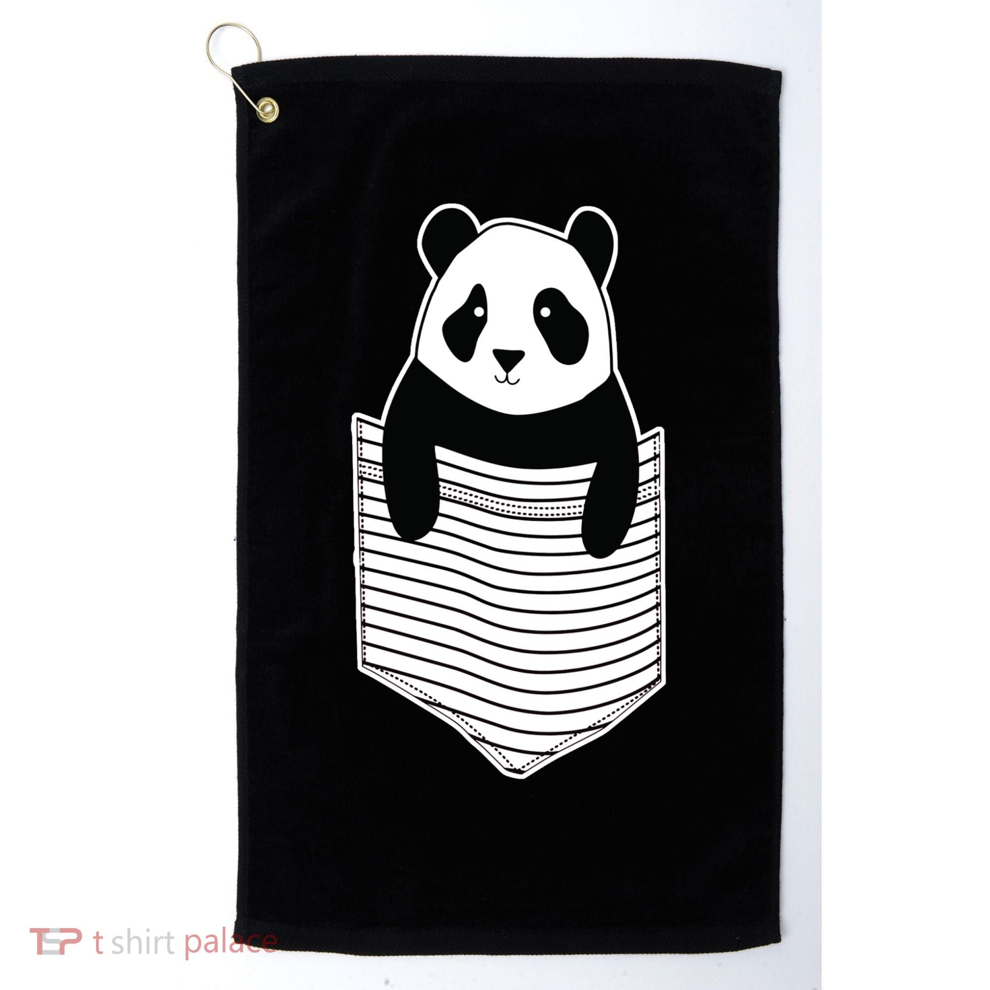 Cute Panda Pocket Golf Towel