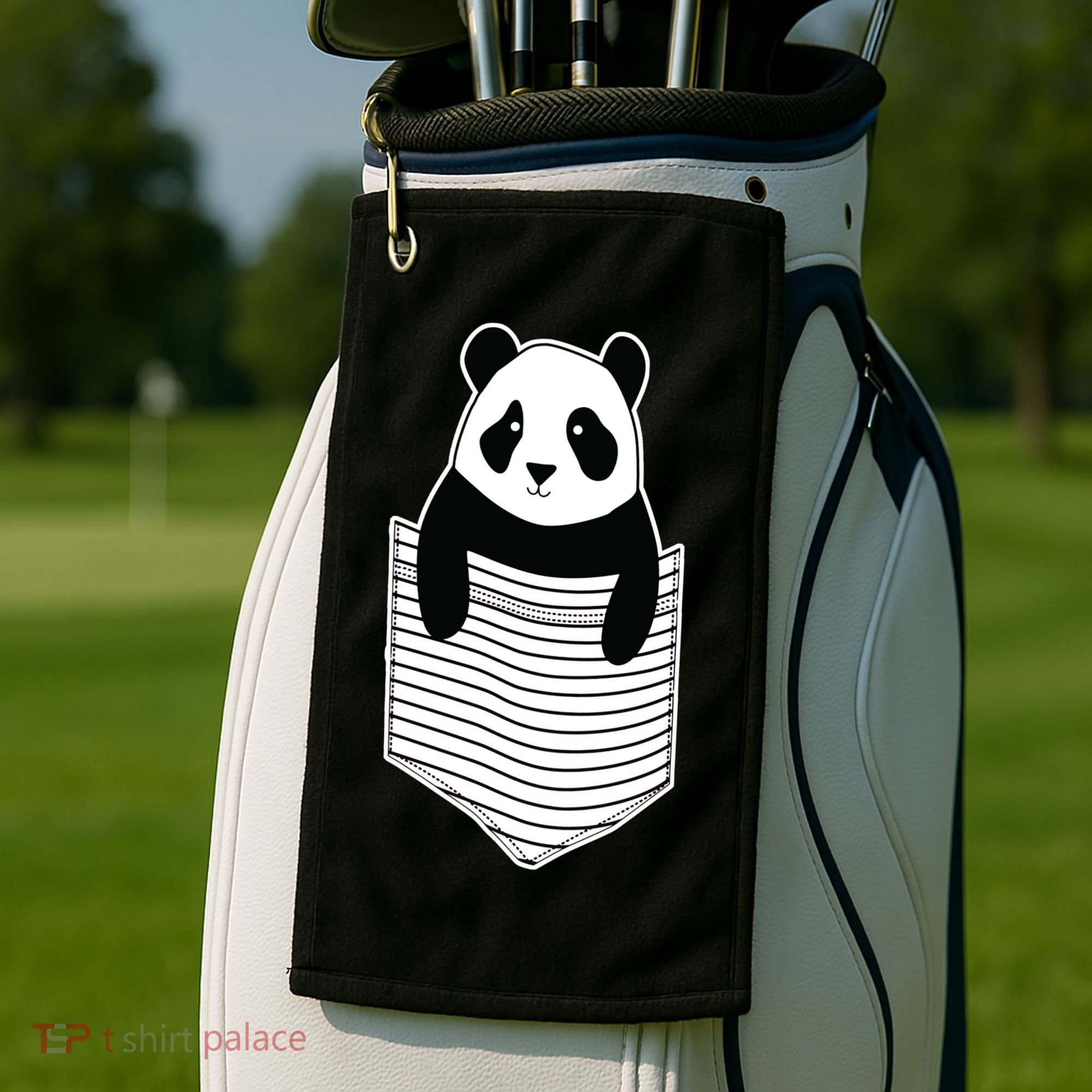 Cute Panda Pocket Golf Towel