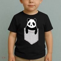 Cute Panda Pocket Toddler T-Shirt thumb 2