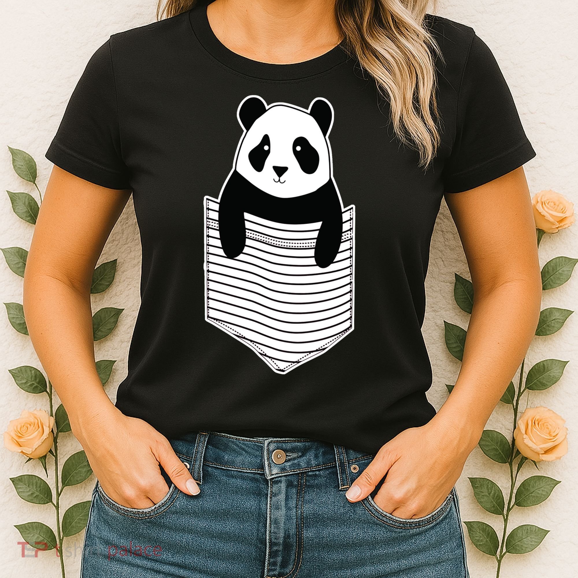 Cute Panda Pocket Women's T-Shirt