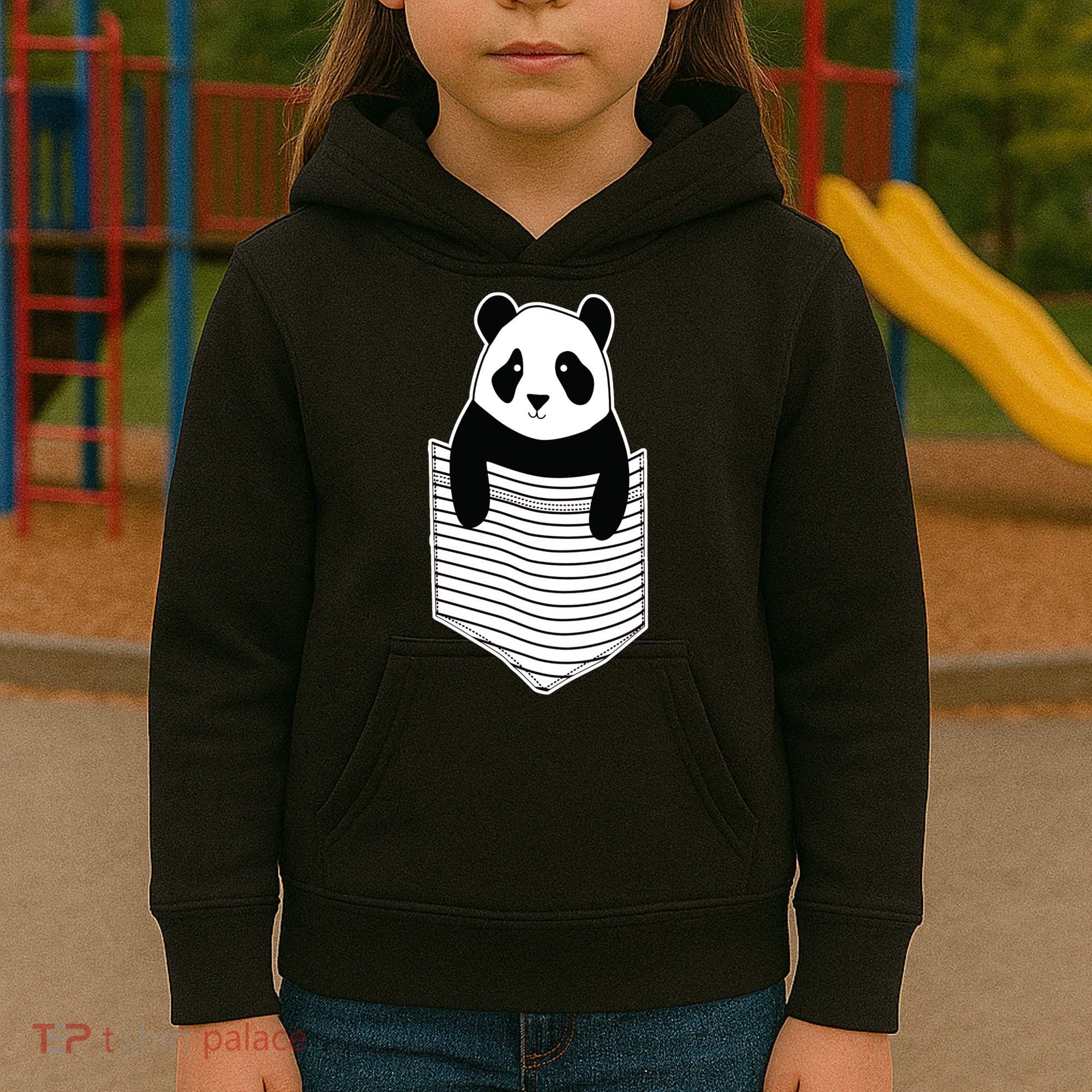 Cute Panda Pocket Kids Hoodie