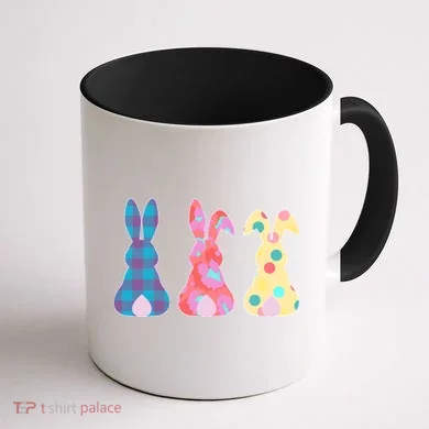 Cute Patterns Easter Bunnies Coffee Mug back