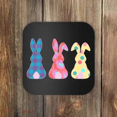 Cute Patterns Easter Bunnies Coaster