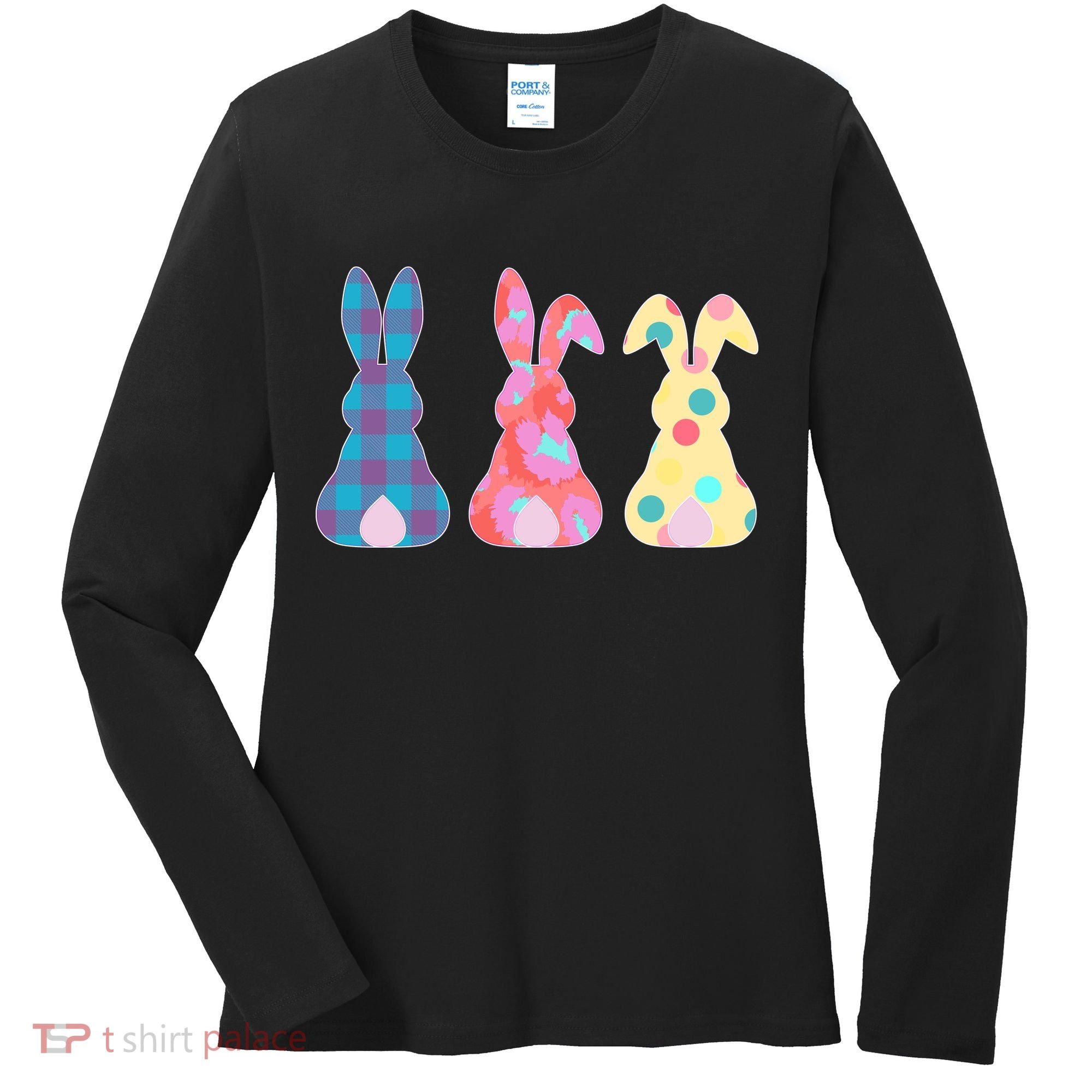 Cute Patterns Easter Bunnies Women's Long Sleeve Shirt