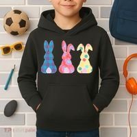 Cute Patterns Easter Bunnies Kids Hoodie thumb 2