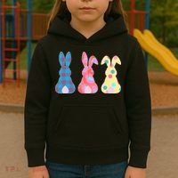 Cute Patterns Easter Bunnies Kids Hoodie thumb 3