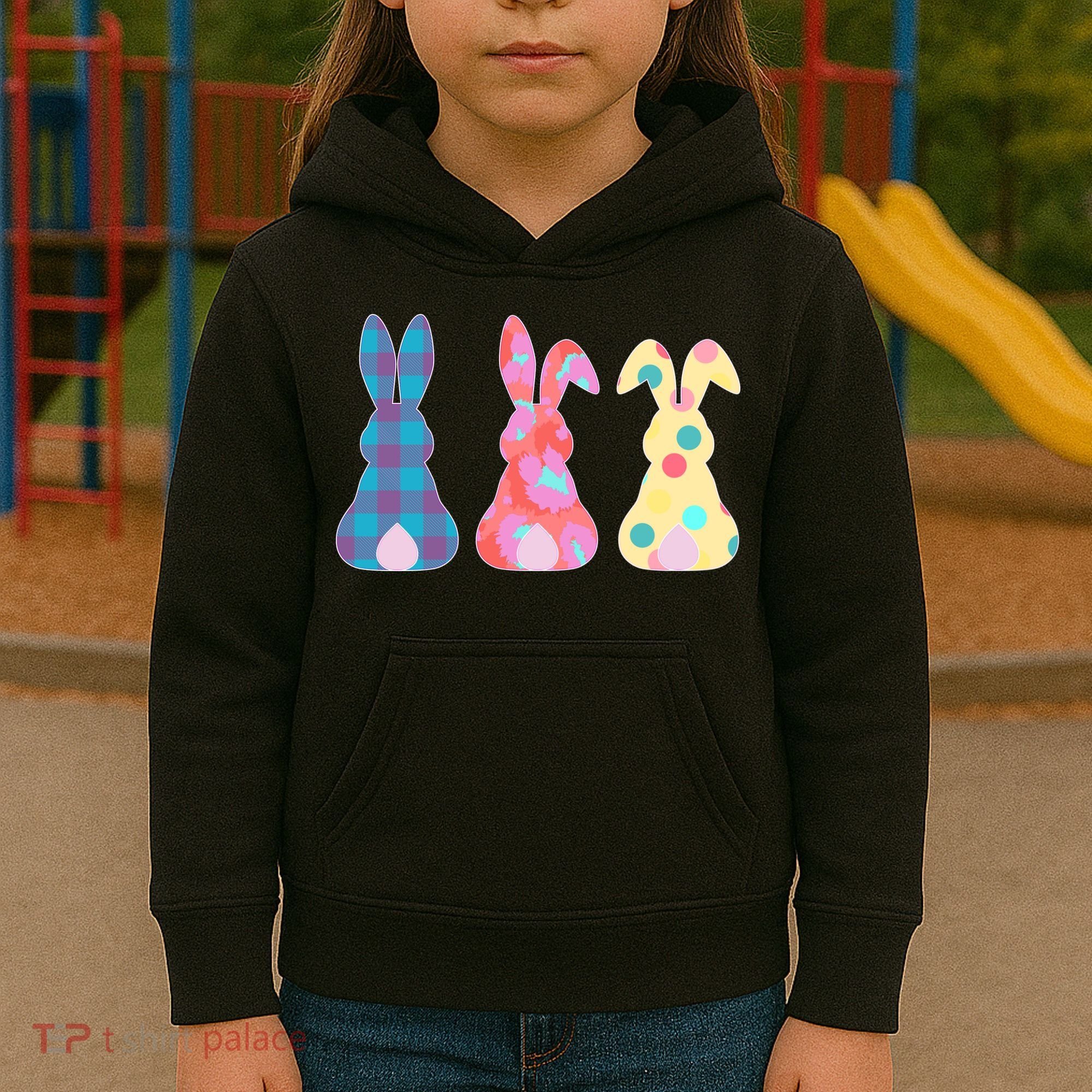 Cute Patterns Easter Bunnies Kids Hoodie