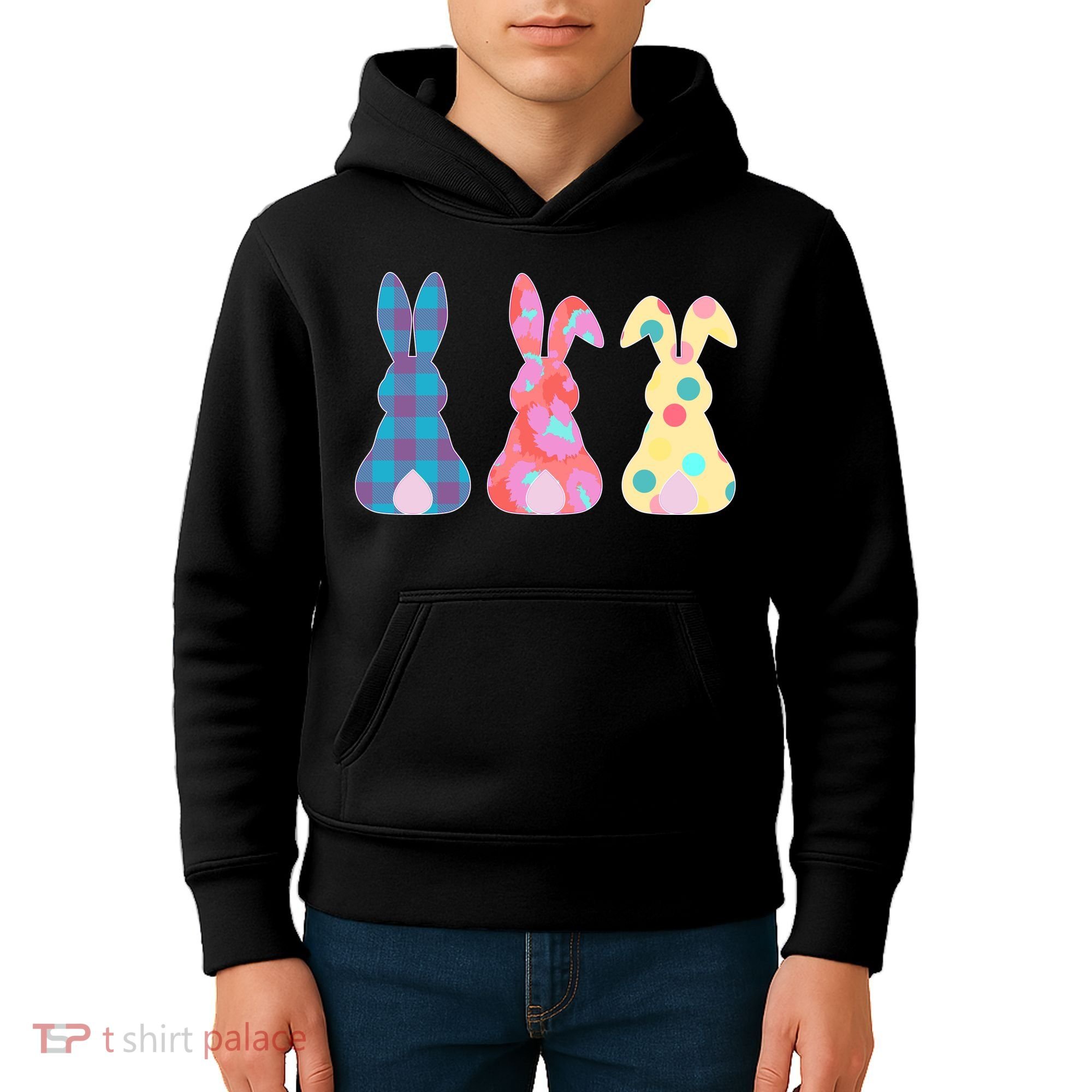 Cute Patterns Easter Bunnies Kids Hoodie