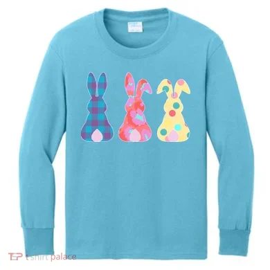 Cute Patterns Easter Bunnies Kids Long Sleeve Shirt