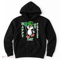 Cute Penguin Happy St Patricks Day Hoodie thumb 0