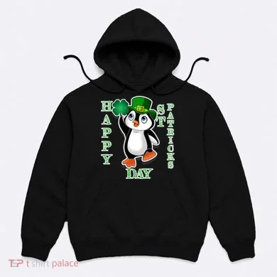 Cute Penguin Happy St Patricks Day Hoodie