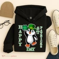 Cute Penguin Happy St Patricks Day Hoodie thumb 4