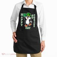 Cute Penguin Happy St Patricks Day Apron thumb 2
