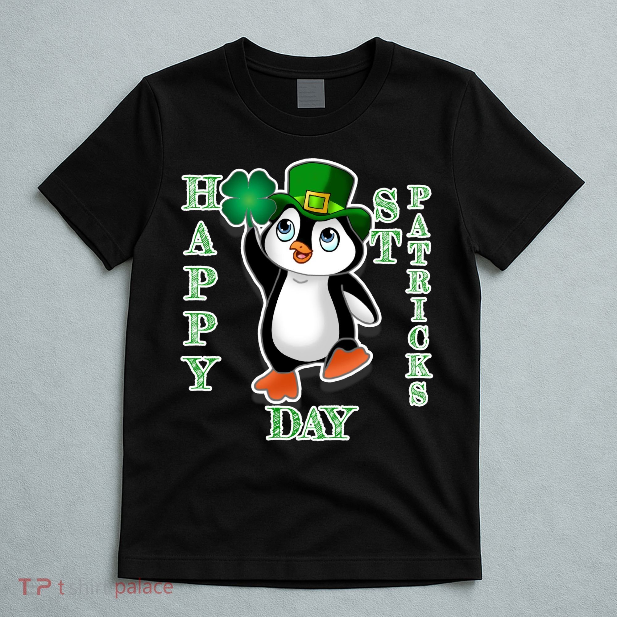 Cute Penguin Happy St Patricks Day T-Shirt