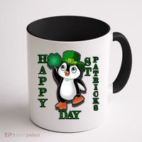 Cute Penguin Happy St Patricks Day Coffee Mug thumb 1