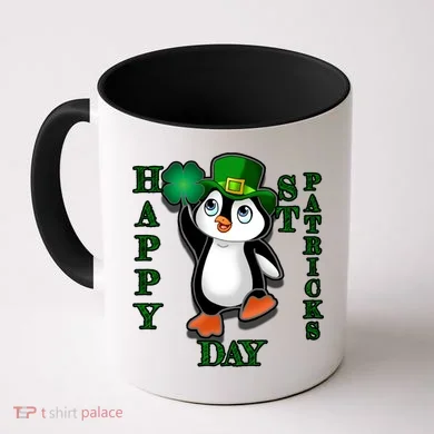 Cute Penguin Happy St Patricks Day Coffee Mug