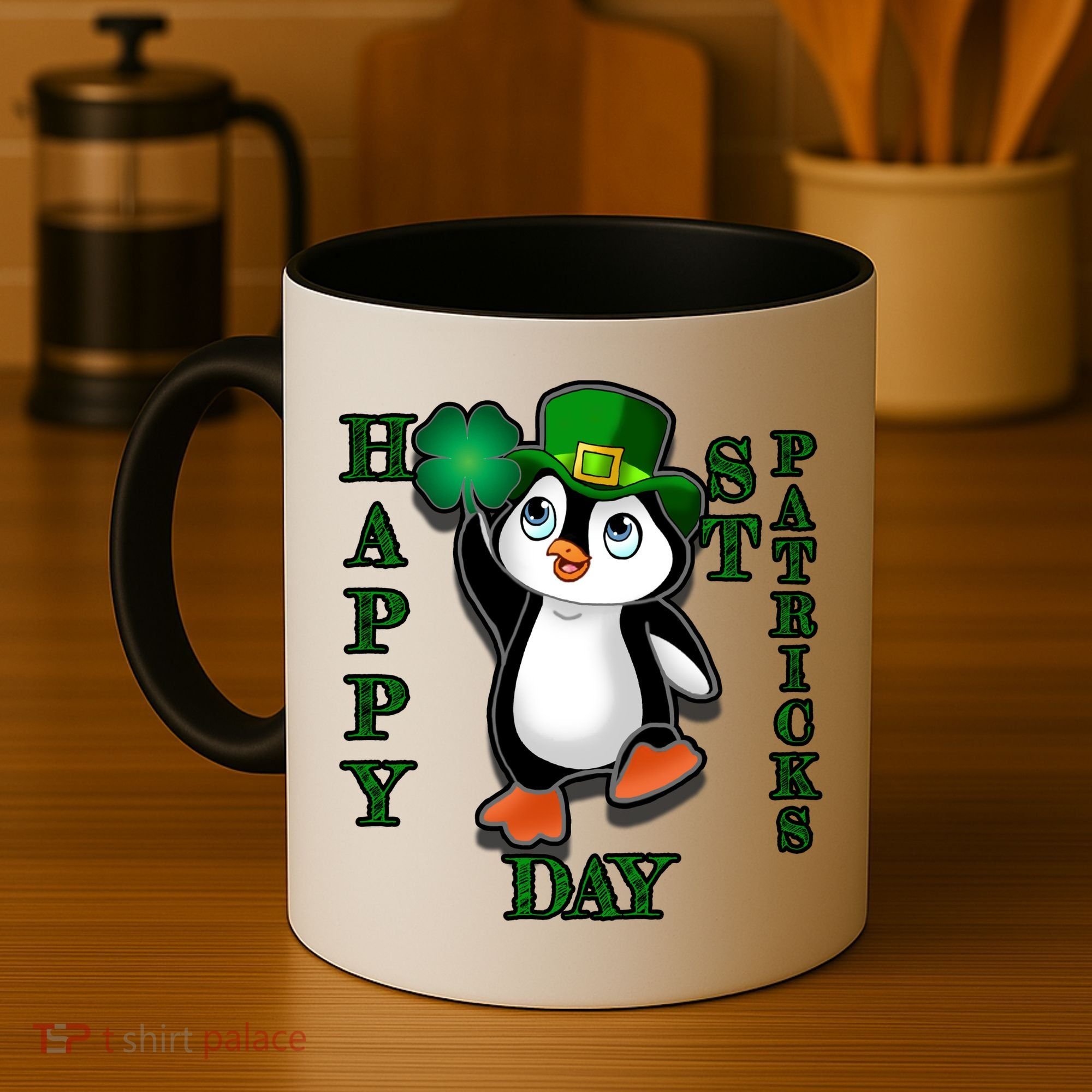 Cute Penguin Happy St Patricks Day Coffee Mug