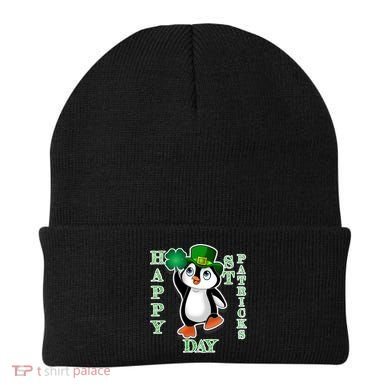 Cute Penguin Happy St Patricks Day Beanie
