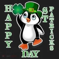 Cute Penguin Happy St Patricks Day Beanie thumb 2