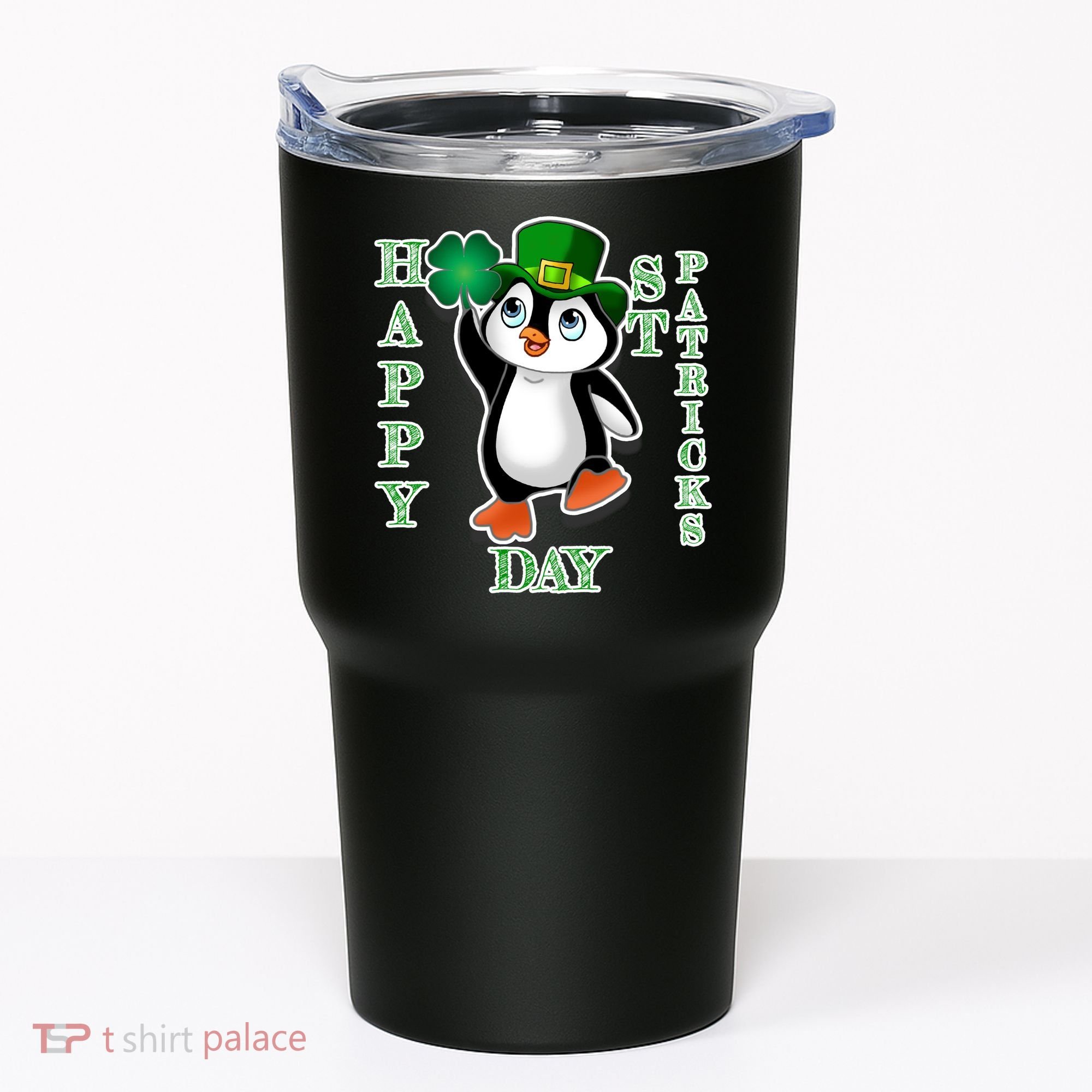 Cute Penguin Happy St Patricks Day Tumbler