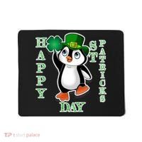 Cute Penguin Happy St Patricks Day Mousepad thumb 0
