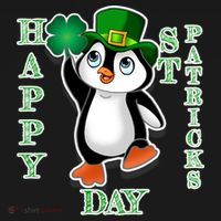 Cute Penguin Happy St Patricks Day Mousepad thumb 1