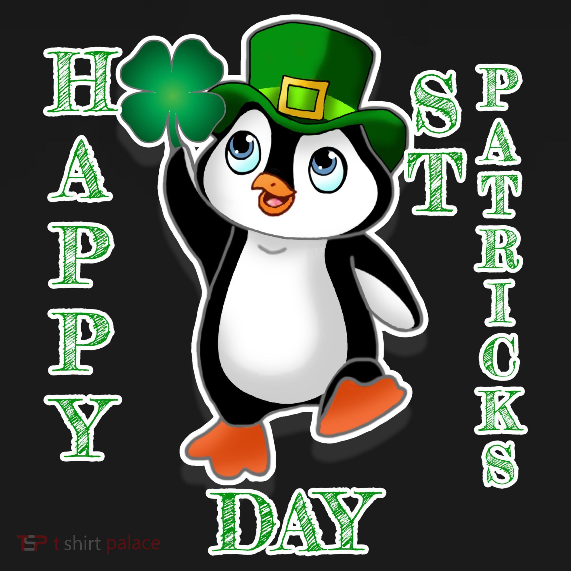 Cute Penguin Happy St Patricks Day Mousepad
