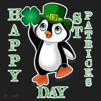 Cute Penguin Happy St Patricks Day Hat thumb 2
