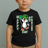 Cute Penguin Happy St Patricks Day Toddler T-Shirt thumb 2
