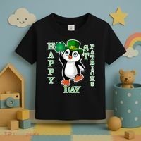 Cute Penguin Happy St Patricks Day Toddler T-Shirt thumb 3