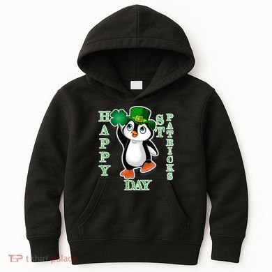 Cute Penguin Happy St Patricks Day Kids Hoodie