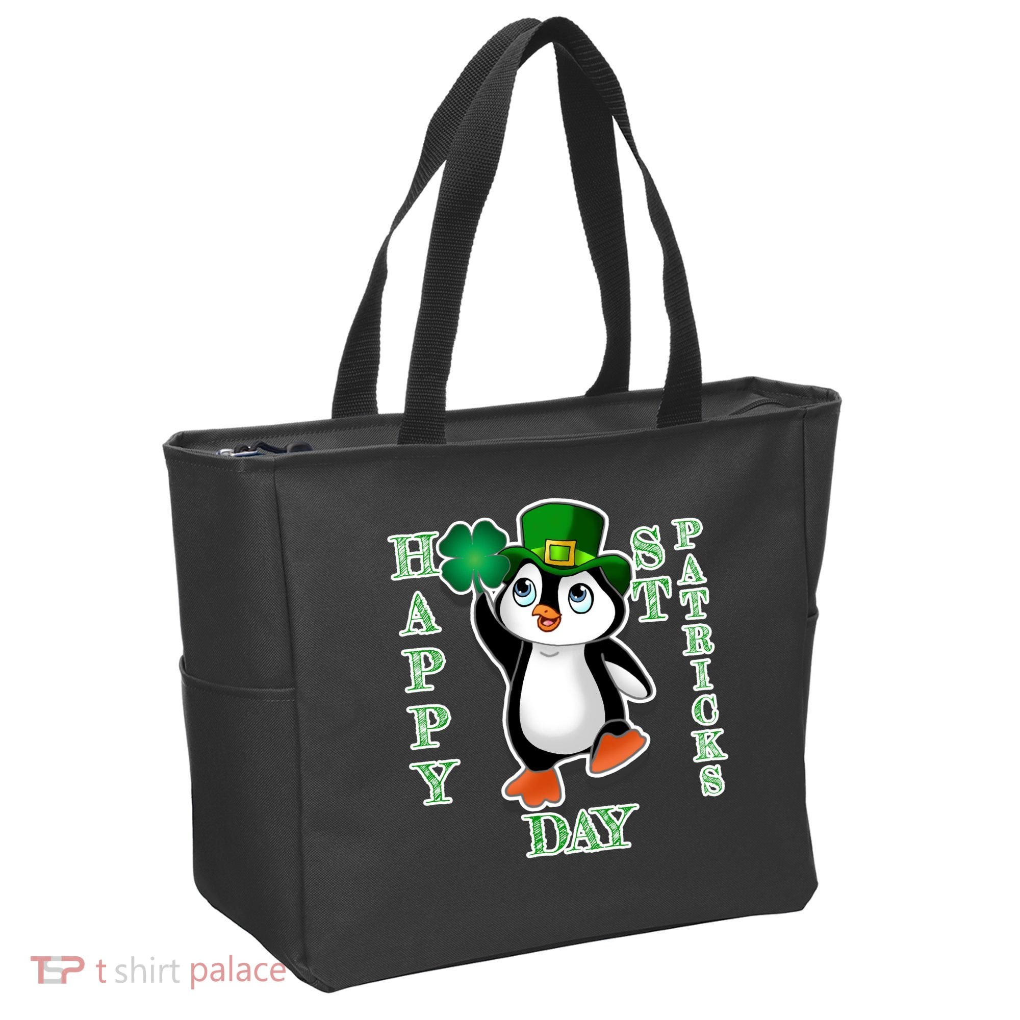 Cute Penguin Happy St Patricks Day Tote Bag